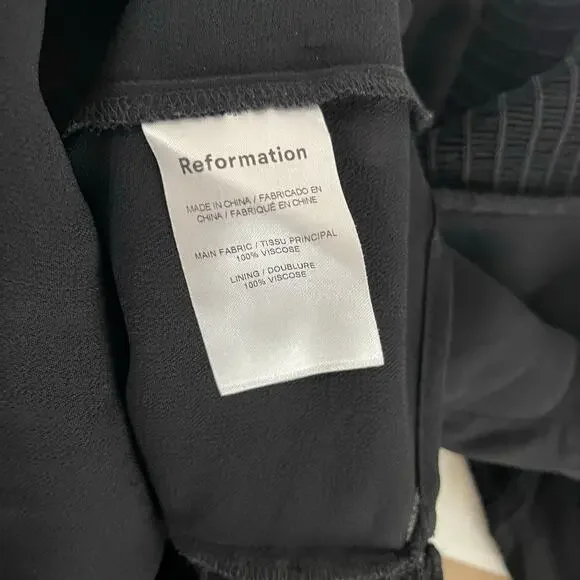 Reformation Delevan Top in Black - Size 6 - Picture 5 of 6